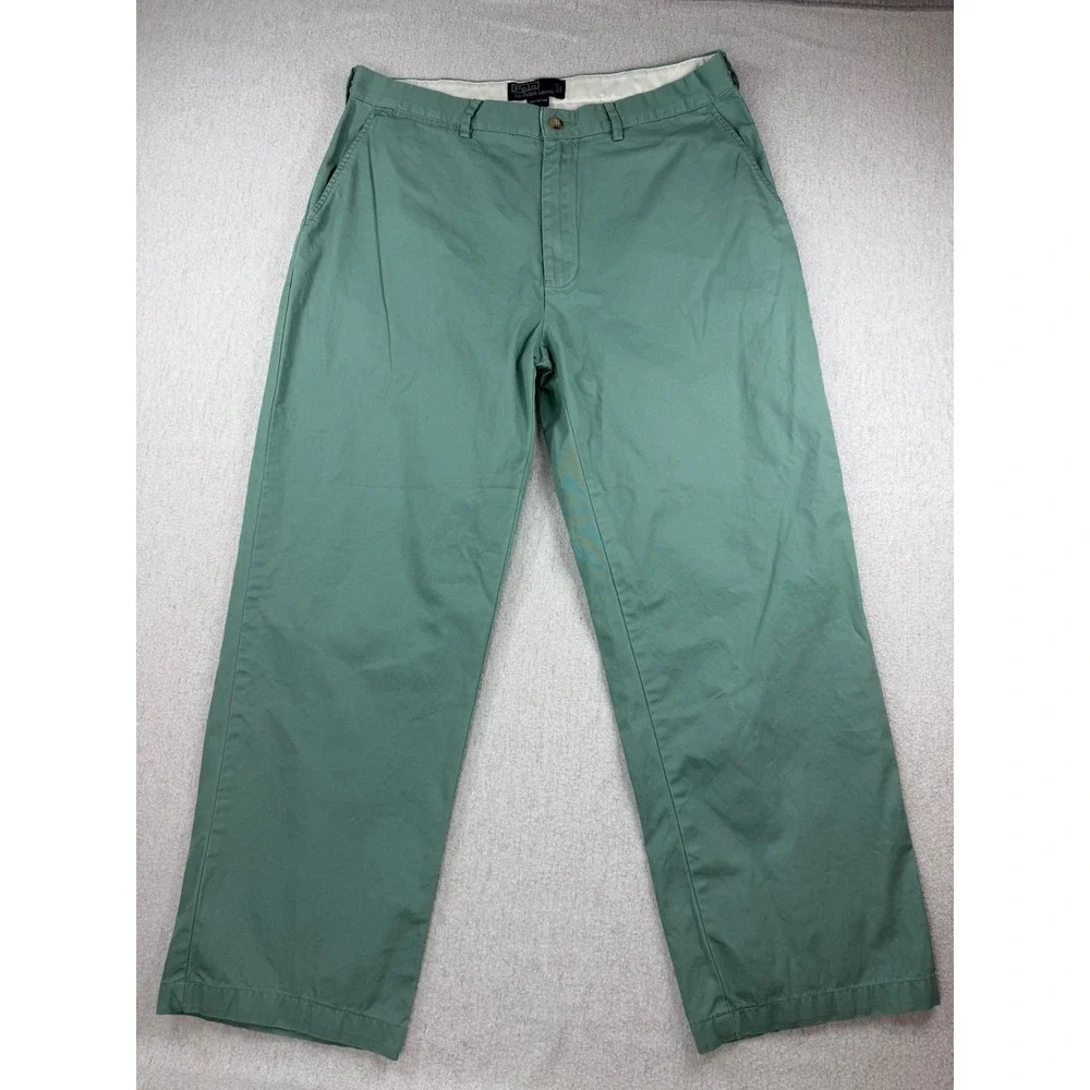 VTG Y2K Polo Ralph Lauren Mens Classic Fit Chino Pants Sage Green 34x27 Cotton